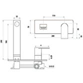 Bianka The Gabe 200mm Wall Mixer Set with Lever