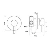 Bianka Round Loui Wall Mixer