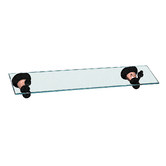Bianka Noosa Brass &amp; Glass Bathroom Shelf