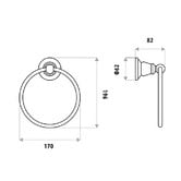 Bianka Noosa Brass Towel Ring
