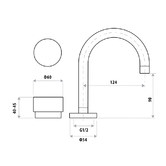 Bianka 3 Piece Loui Brass Gooseneck Spout &amp; Mixer Set