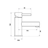 Bianka Elle 304 Stainless Steel Basin Mixer Tap
