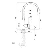 Bianka Elle 304 Stainless Steel Gooseneck Pull-Out Sink Mixer