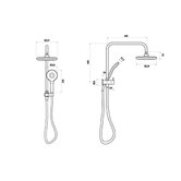 Bianka Theneron Round Self Cleaning Short Twin Shower