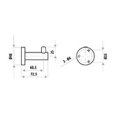 Bianka Elle Stainless Steel Robe Hook