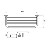 Bianka Noosa 550mm Brass Towel Rail
