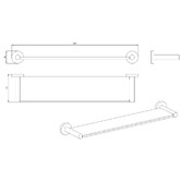 Bianka Elle 500mm Gunmetal Stainless Steel Shower Shelf