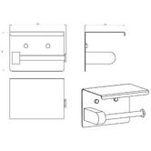 Bianka Elle Gunmetal Stainless Steel Toilet Roll Holder
