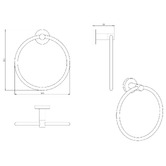 Bianka Elle Gunmetal Towel Ring