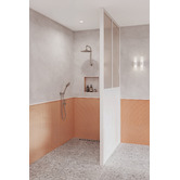 Bianka Loui Brushed Nickel Round Shower Arm &amp; Head