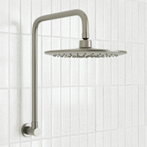 Bianka Loui Brushed Nickel Round Shower Arm &amp; Head