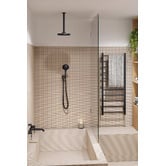 Bianka Loui Matte Black Round Hand-held Shower