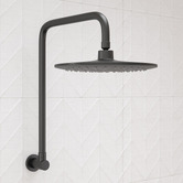 Bianka Loui Matte Black Round Shower Arm &amp; Head