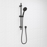 Bianka Loui Matte Black Round Rail Shower