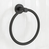 Bianka Elle Matte Black Towel Ring