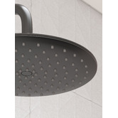 Bianka Loui Matte Black Round Shower Arm &amp; Head