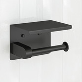 Bianka Elle Matte Black Stainless Steel Toilet Roll Holder