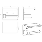Bianka Elle Matte Black Stainless Steel Toilet Roll Holder