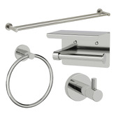 Bianka Elle Brushed Nickel Towel Rail &amp; Bathroom Accessory Package