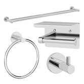 Bianka Elle Chrome Towel Rail &amp; Bathroom Accessory Package