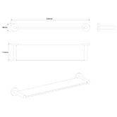 Bianka Elle Elite 500mm Copper Stainless Steel Shower Shelf