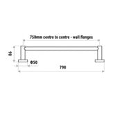 Bianka Loui 790mm Single Towel Rail