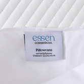 Essn White Commercial Cotton-Blend Standard Pillowcases