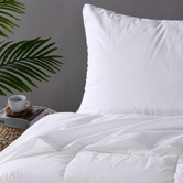 Aldrin Home White Commercial Cotton-Blend Top/Bottom Flat Sheet