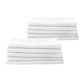Aldrin Home White Commercial Cotton-Blend Flat Sheets