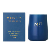 Moss St Fragrances 370g Sandalwood &amp; Sea Salt Soy Candle
