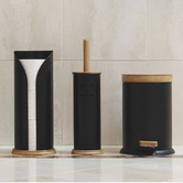 Eco Basics 3 Piece Toilet Roll Holder, Brush &amp; Bin Set