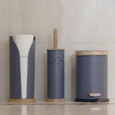 Eco Basics 3 Piece Toilet Roll Holder, Brush &amp; Bin Set