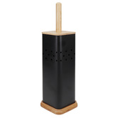 Eco Basics 3 Piece Square Toilet Roll Holder, Brush &amp; Bin Set
