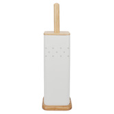 Eco Basics 3 Piece Square Toilet Roll Holder, Brush &amp; Bin Set