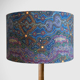 Campana Collective Yalke in Blue Aboriginal Lamp Shade