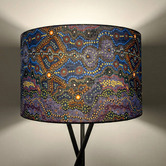 Campana Collective Yalke in Blue Aboriginal Lamp Shade