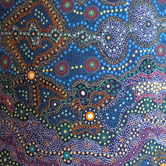 Campana Collective Yalke in Blue Aboriginal Lamp Shade