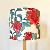 Campana Collective The Red Australian Waratah Cotton Lamp Shade