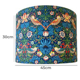 Campana Collective Strawberry Thief- William Morris Cotton Sateen Lamp Shade
