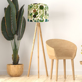 Campana Collective Dusk Green Floral Canvas Lamp Shade