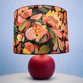 Campana Collective Wild Protea Purple Background Cotton Lamp Shade