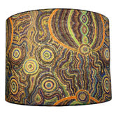 Campana Collective Goanna Dreaming Turquoise &amp; Green Cotton Lamp Shade