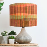 Campana Collective Striped Retro Orange Cotton Lamp Shade