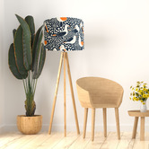 Campana Collective Summer Seagulls Navy Cotton Lamp Shade