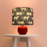 Campana Collective Leopards Dark Grey Cotton Lamp Shade