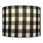 Campana Collective Checkered Black &amp; White Linen Lamp Shade