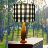 Campana Collective Checkered Black &amp; White Linen Lamp Shade