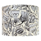 Campana Collective Floral Dream Black &amp; White Cotton Canvas Lamp Shade