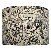 Campana Collective Floral Dream Black &amp; White Cotton Canvas Lamp Shade