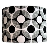 Campana Collective Retro Black &amp; White Cotton Lamp Shade